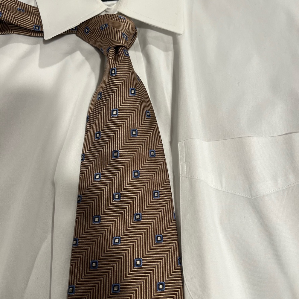 Tan Herringbone necktie